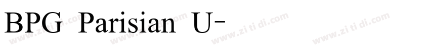 BPG Parisian U字体转换